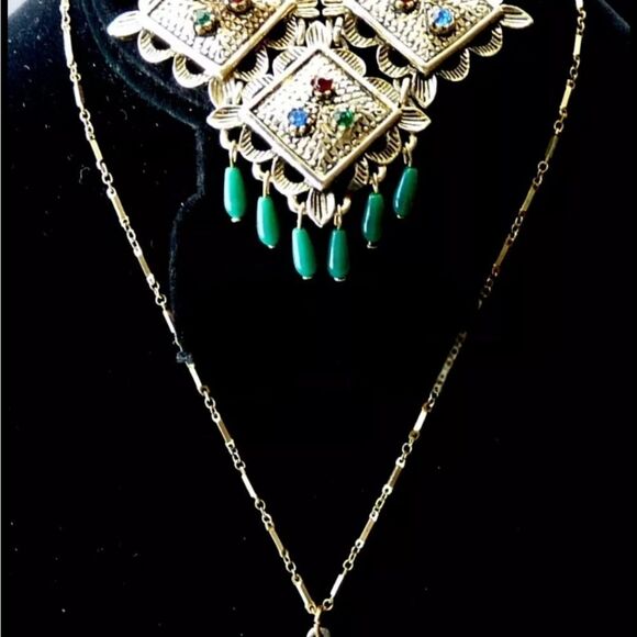 SARAH COVENTRY TEMPLE OF LIGHTS SIGNED DANGLE BROOCH LOT - Picture 6 of 13